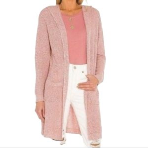 One grey day Savvy Duster Cardigan in Rose size Large